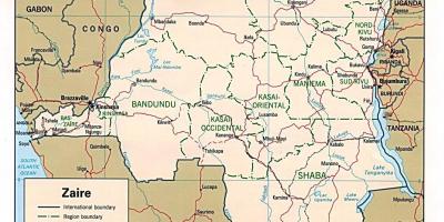 Zaire, áfrica mapa